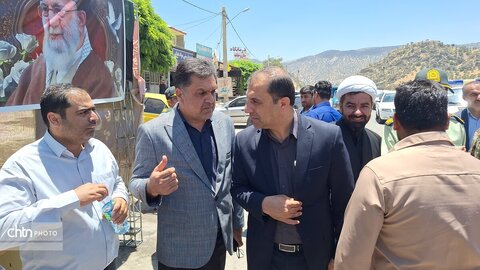 گزارش تصویری بازدید میدانی مدیرکل میراث فرهنگی و فرماندار دنا  از موکب‌های محور یاسوج-اصفهان