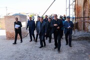 بازدید استاندار اردبیل از روند مرمت و ساماندهی پایگاه ملی جمعه مسجد اردبیل