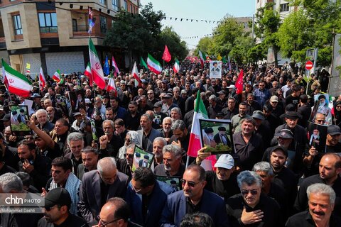 راهپیمایی جاماندگان تشییع رهبر شهید انقلاب در اردبیل