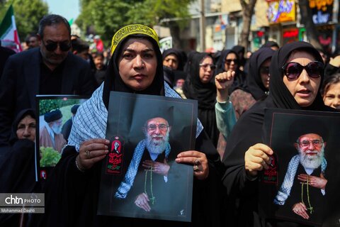 راهپیمایی جاماندگان تشییع رهبر شهید انقلاب در اردبیل