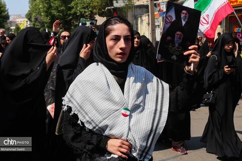 راهپیمایی جاماندگان تشییع رهبر شهید انقلاب در اردبیل