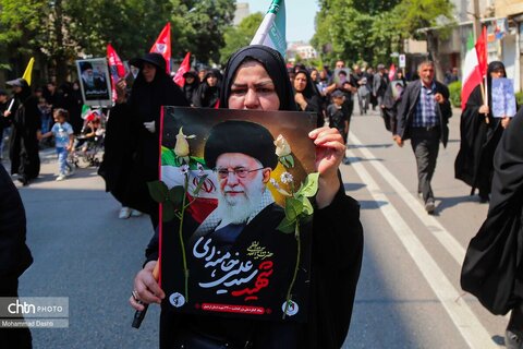 راهپیمایی جاماندگان تشییع رهبر شهید انقلاب در اردبیل