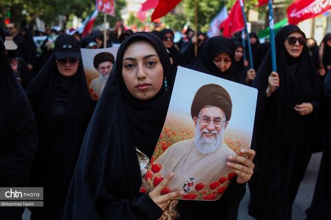 راهپیمایی جاماندگان تشییع رهبر شهید انقلاب در اردبیل