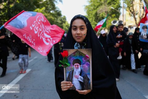 راهپیمایی جاماندگان تشییع رهبر شهید انقلاب در اردبیل