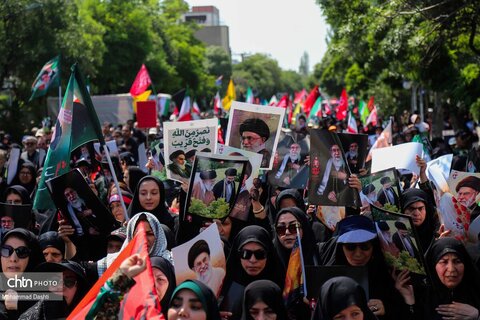 راهپیمایی جاماندگان تشییع رهبر شهید انقلاب در اردبیل