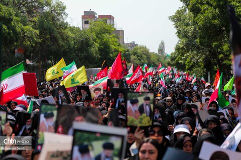 راهپیمایی جاماندگان تشییع رهبر شهید انقلاب در اردبیل