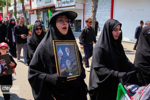 راهپیمایی جاماندگان تشییع رهبر شهید انقلاب در اردبیل