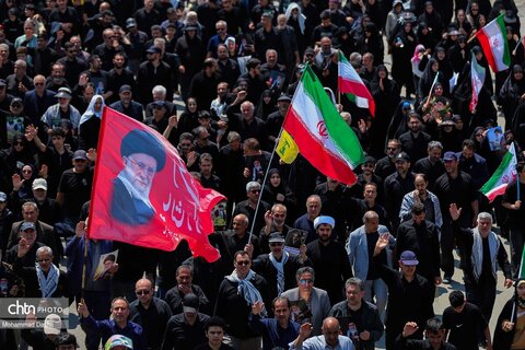 راهپیمایی جاماندگان تشییع رهبر شهید انقلاب در اردبیل