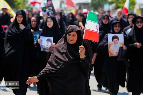 راهپیمایی جاماندگان تشییع رهبر شهید انقلاب در اردبیل