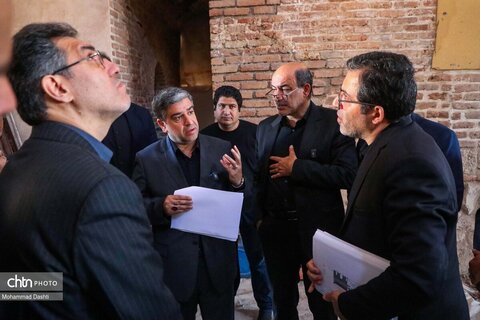 بازدید استاندار اردبیل از روند مرمت و ساماندهی پایگاه ملی جمعه مسجد اردبیل