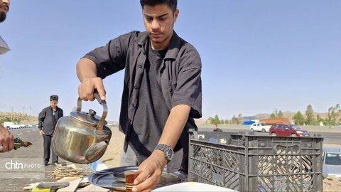 گزارش تصویری از میزبانی گرم شهرستان رباط کریم از زائران مراسم تشییع قائد امت