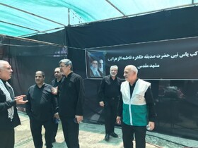 بازدید استاندار یزد از موکب‌های یزدی در مشهد؛ تقدیر از خادمان در ایام تشییع رهبر شهید