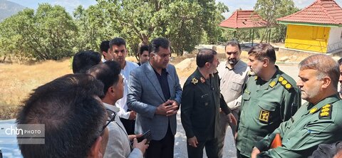 گزارش تصویری/ بازدید میدانی فرمانده سپاه فتح و مدیرکل میراث فرهنگی از اردوگاه گردشگری پارک جنگلی یاسوج