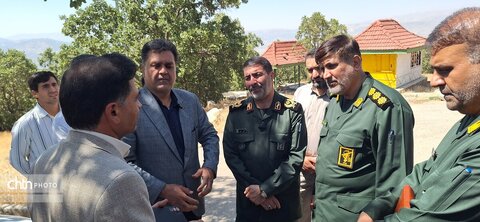 گزارش تصویری/ بازدید میدانی فرمانده سپاه فتح و مدیرکل میراث فرهنگی از اردوگاه گردشگری پارک جنگلی یاسوج