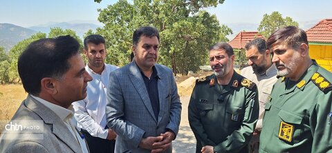 گزارش تصویری/ بازدید میدانی فرمانده سپاه فتح و مدیرکل میراث فرهنگی از اردوگاه گردشگری پارک جنگلی یاسوج