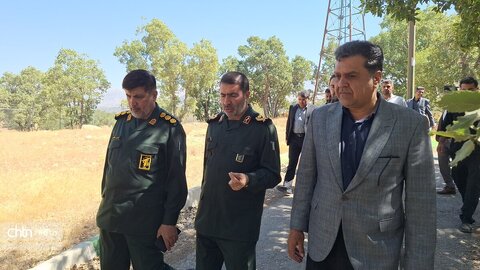 گزارش تصویری/ بازدید میدانی فرمانده سپاه فتح و مدیرکل میراث فرهنگی از اردوگاه گردشگری پارک جنگلی یاسوج