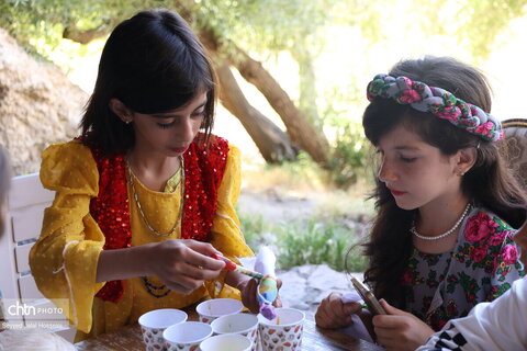 گزارش تصویری کارگاه تخصصی نقاشی روی پارچه در غار کرفتو