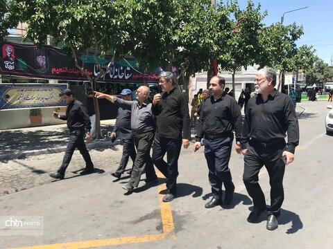 بازدید استاندار یزد از موکب‌های یزدی در مشهد؛ تقدیر از خادمان در ایام تشییع رهبر شهید