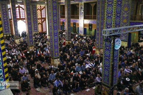 حضور گسترده مسئولین و مردم در سوگ و یاد رهبر شهید انقلاب اسلامی در یزد