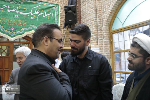 مراسم اولین شب جمعه دفن آقای شهید ایران با حضور آیت الله ملکوتی در تبریز