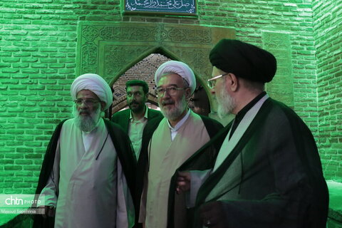مراسم اولین شب جمعه دفن آقای شهید ایران با حضور آیت الله ملکوتی در تبریز