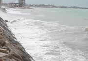 مواج شدن خلیج فارس در سواحل استان بوشهر تا سه‌شنبه