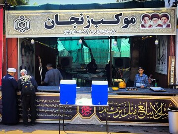 خدمت‌رسانی موکب شهدای کربلا اوقاف استان زنجان در مرز خسروی آغاز شد