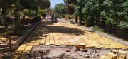 آغاز عملیات اجرایی کف‌فرش، باغ‌مزار حافظ ابرو در شهرستان خواف