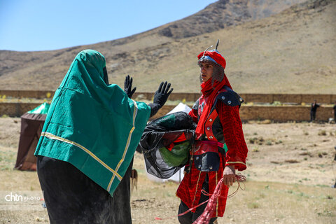بازسازی واقعه عاشورا در روستای ساکی سفلی اراک