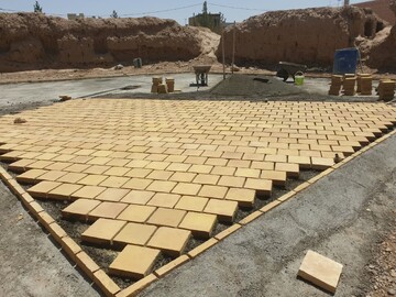 عملیات آجرفرش ارگ تاریخی علاء سمنان انجام شد