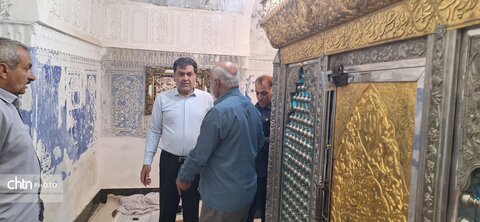 گزارش تصویری |بازدید میدانی مدیرکل میراث فرهنگی از طرح‌های ساماندهی امامزاده علی(ع)