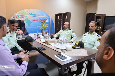 بازدید سردار فرماندهی نیروی انتظامی استان از اداره کل میراث فرهنگی،گردشگری وصنایع دستی