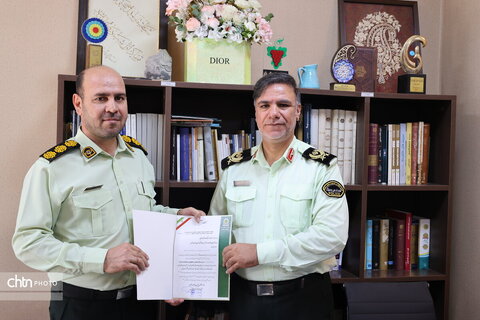بازدید سردار فرماندهی نیروی انتظامی استان از اداره کل میراث فرهنگی،گردشگری وصنایع دستی