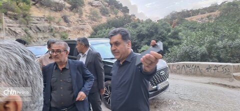 گزارش تصویری | بازدید میدانی استاندار از ظرفیت‌های گردشگری آبشار تنگ تامرادی