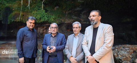 گزارش تصویری | بازدید میدانی استاندار از ظرفیت‌های گردشگری آبشار تنگ تامرادی