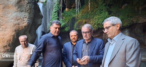 گزارش تصویری | بازدید میدانی استاندار از ظرفیت‌های گردشگری آبشار تنگ تامرادی