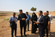 بازدید مسئولان از طرح سامان‌دهی محوطه بیرونی خانه تاریخی ملاصدرا در کهک