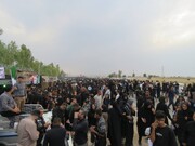 آیین پیاده‌روی ۲۸ صفر در داراب برگزار شد/ ۶ کیلومتر پباده‌روی از   داراب تا بقعه دحیه انصاری