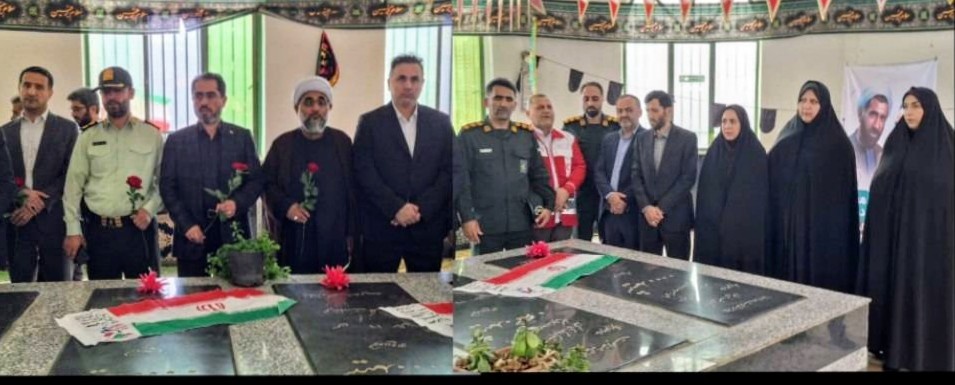 مزار شهدای گمنام رودبار در نخستین روز هفته دولت گلباران شد