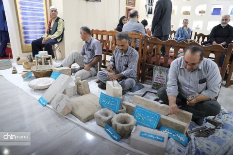 روایت زنده دانش سنگ‌تراشی شوشتر در نمایشگاه هفته دولت خوزستان