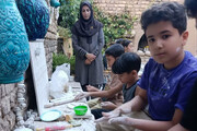 برگزاری کلاس آموزش سفالگری با دست برای کودکان در نطنز