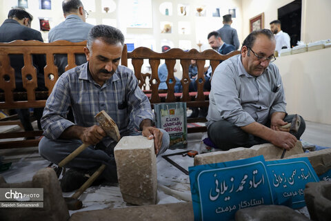 قاب‌هایی از شب دوم غرفه میراث‌فرهنگی خوزستان در نمایشگاه هفته دولت اهواز
