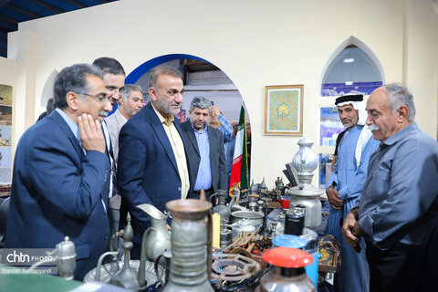 قاب‌هایی از شب سوم غرفه میراث‌فرهنگی خوزستان در نمایشگاه هفته دولت اهواز