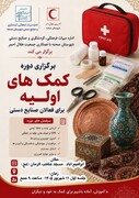 دوره رایگان کمک‌های اولیه ویژه فعالان صنایع‌دستی در صحنه برگزار می‌شود