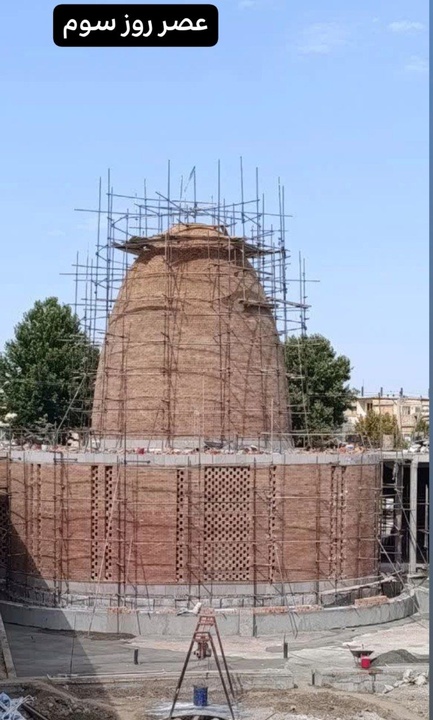 جهش در عملیات اجرایی بارگاه شمس تبریزی/ رکوردشکنی تیم‌های فنی در احداث گنبد