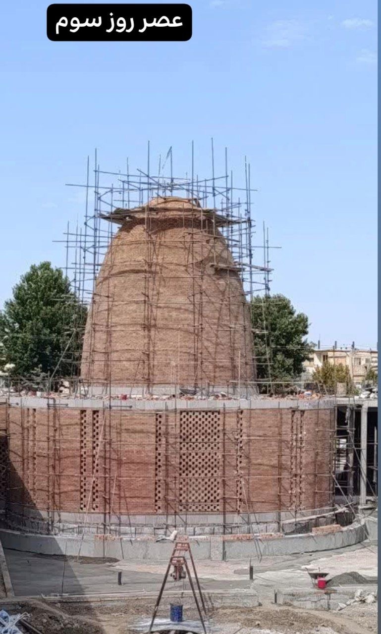 جهش در عملیات اجرایی بارگاه شمس تبریزی/ رکوردشکنی تیم‌های فنی در احداث گنبد