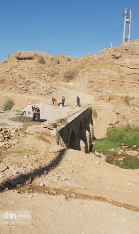 عملیات مرمت و حفاظت از پل تاریخی افرینه لرستان آغاز شد