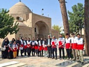 تور ورامین‌گردی جوانان هلال احمر و بازدید از بنای امامزاده یحیی