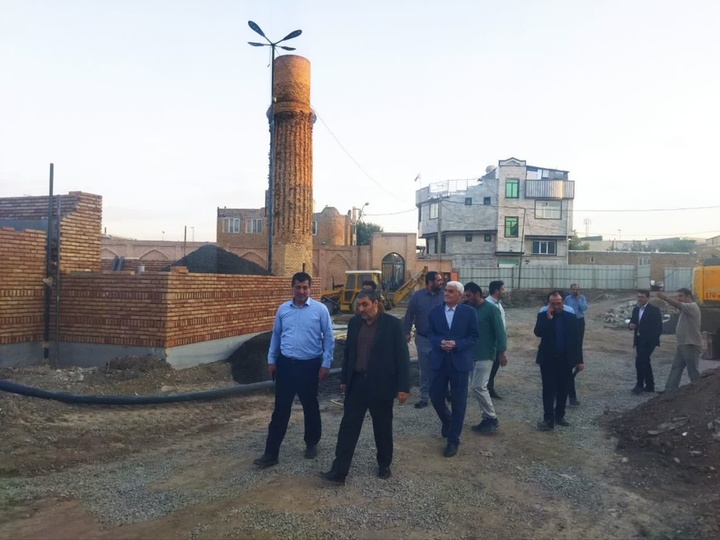 بازدید نظارتی مدیرکل میراث‌فرهنگی و شهردار خوی از روند احداث بارگاه شمس تبریزی