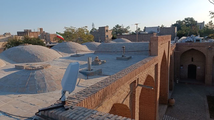 عملیات مرمتی در بام رباط تاریخی جام شهرستان تربت جام اجرا شد